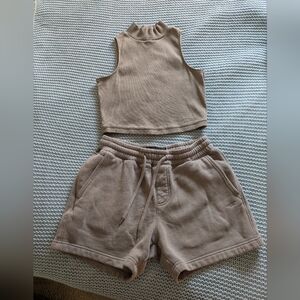 Everlane Taupe Crop Top XS
